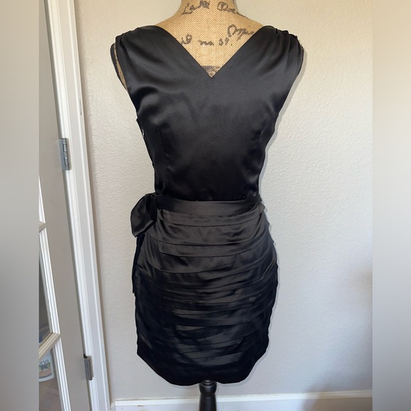 EUC - Express - Satin Little Black Dress - Picture 2 of 8